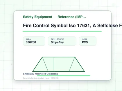 Fire Control Symbol Iso 17631, A Selfclose Firedoor 150x150mm - Safety Equipment — Reference (IMPA) - IMPA 336760 - UOM PCS