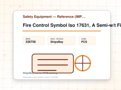 Fire Control Symbol Iso 17631, A Semi-w/t Firedoor 150x150mm - Safety Equipment — Reference (IMPA) - IMPA 336756 - UOM PCS