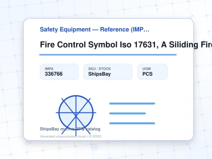 Fire Control Symbol Iso 17631, A Siliding Fire Door 150x150mm - Safety Equipment — Reference (IMPA) - IMPA 336766 - UOM PCS