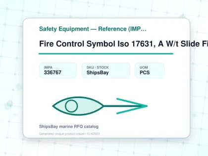 Fire Control Symbol Iso 17631, A W/t Slide Firedoor 150x150mm - Safety Equipment — Reference (IMPA) - IMPA 336767 - UOM PCS