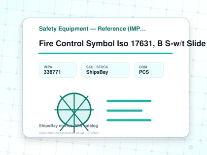 Fire Control Symbol Iso 17631, B S-w/t Slide F-door 150x150mm - Safety Equipment — Reference (IMPA) - IMPA 336771 - UOM PCS
