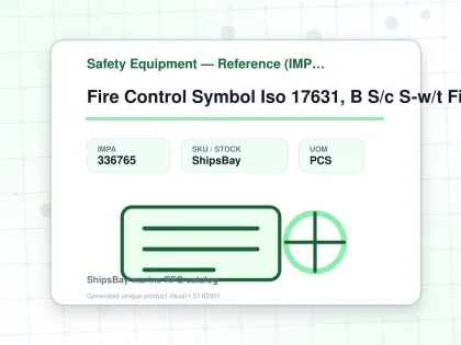 Fire Control Symbol Iso 17631, B S/c S-w/t Firedoor 150x150mm - Safety Equipment — Reference (IMPA) - IMPA 336765 - UOM PCS