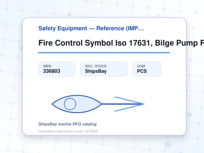 Fire Control Symbol Iso 17631, Bilge Pump Rmt Control 150x150 - Safety Equipment — Reference (IMPA) - IMPA 336803 - UOM PCS