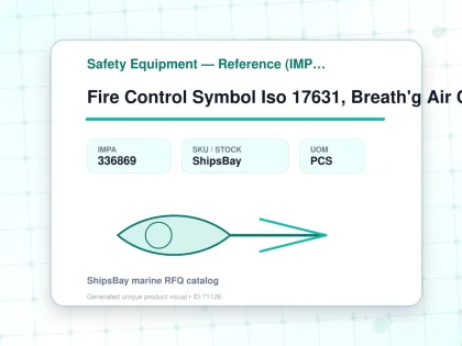 Fire Control Symbol Iso 17631, Breath'g Air Cmpresr 150x150mm - Safety Equipment — Reference (IMPA) - IMPA 336869 - UOM PCS