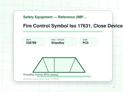Fire Control Symbol Iso 17631, Close Device F/car Sp Vent I/o - Safety Equipment — Reference (IMPA) - IMPA 336789 - UOM PCS