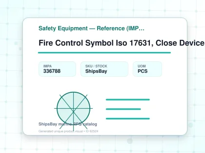 Fire Control Symbol Iso 17631, Close Device F/mac Sp Vent I/o - Safety Equipment — Reference (IMPA) - IMPA 336788 - UOM PCS
