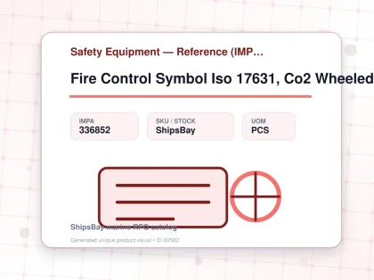 Fire Control Symbol Iso 17631, Co2 Wheeled Fire Extinguisher - Safety Equipment — Reference (IMPA) - IMPA 336852 - UOM PCS