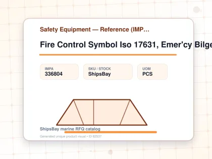 Fire Control Symbol Iso 17631, Emer'cy Bilge Pump Rmt Cont'l - Safety Equipment — Reference (IMPA) - IMPA 336804 - UOM PCS