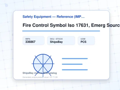 Fire Control Symbol Iso 17631, Emerg Source Of Elec Power Bat - Safety Equipment — Reference (IMPA) - IMPA 336867 - UOM PCS
