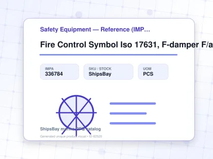 Fire Control Symbol Iso 17631, F-damper F/acc&s-space 150x150 - Safety Equipment — Reference (IMPA) - IMPA 336784 - UOM PCS