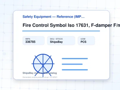 Fire Control Symbol Iso 17631, F-damper F/mach-space 150x150 - Safety Equipment — Reference (IMPA) - IMPA 336785 - UOM PCS