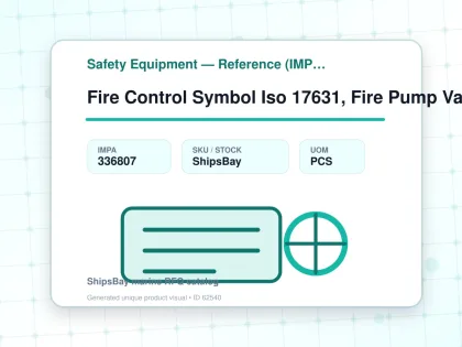 Fire Control Symbol Iso 17631, Fire Pump Valve Rmt Control - Safety Equipment — Reference (IMPA) - IMPA 336807 - UOM PCS