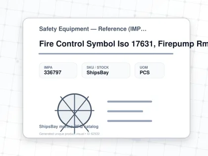 Fire Control Symbol Iso 17631, Firepump Rmt Control 150x150mm - Safety Equipment — Reference (IMPA) - IMPA 336797 - UOM PCS