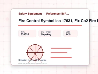 Fire Control Symbol Iso 17631, Fix Co2 Fire Exting'ng Battery - Safety Equipment — Reference (IMPA) - IMPA 336826 - UOM PCS