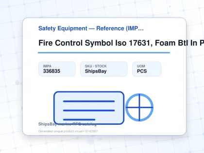 Fire Control Symbol Iso 17631, Foam Btl In Protect Area - Safety Equipment — Reference (IMPA) - IMPA 336835 - UOM PCS