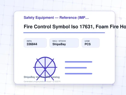 Fire Control Symbol Iso 17631, Foam Fire Hose & Nozzle - Safety Equipment — Reference (IMPA) - IMPA 336844 - UOM PCS