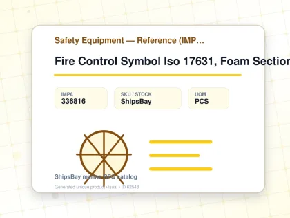 Fire Control Symbol Iso 17631, Foam Section Valve 150x150mm - Safety Equipment — Reference (IMPA) - IMPA 336816 - UOM PCS