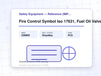 Fire Control Symbol Iso 17631, Fuel Oil Valve Rmt Control - Safety Equipment — Reference (IMPA) - IMPA 336805 - UOM PCS