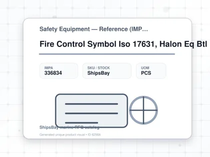 Fire Control Symbol Iso 17631, Halon Eq Btl In Protect Area - Safety Equipment — Reference (IMPA) - IMPA 336834 - UOM PCS