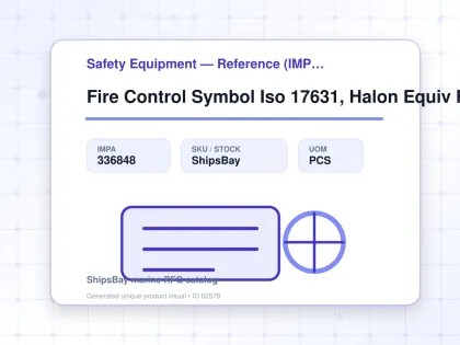 Fire Control Symbol Iso 17631, Halon Equiv Fire Extinguisher - Safety Equipment — Reference (IMPA) - IMPA 336848 - UOM PCS