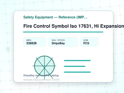 Fire Control Symbol Iso 17631, Hi Expansion Foam Supply Tank - Safety Equipment — Reference (IMPA) - IMPA 336838 - UOM PCS
