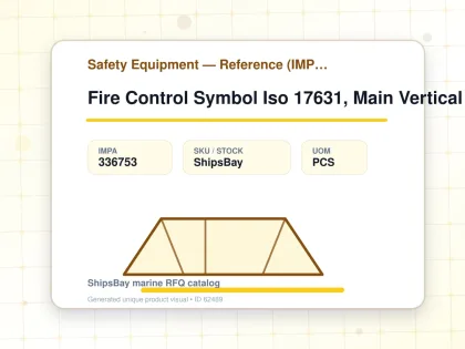 Fire Control Symbol Iso 17631, Main Vertical Zone 150x150mm - Safety Equipment — Reference (IMPA) - IMPA 336753 - UOM PCS