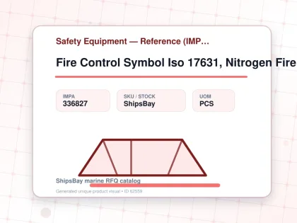 Fire Control Symbol Iso 17631, Nitrogen Fire Extin'ng Battery - Safety Equipment — Reference (IMPA) - IMPA 336827 - UOM PCS