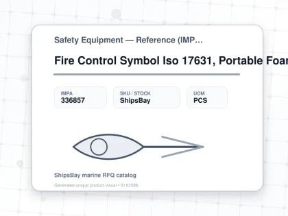 Fire Control Symbol Iso 17631, Portable Foam Applicator Unit - Safety Equipment — Reference (IMPA) - IMPA 336857 - UOM PCS