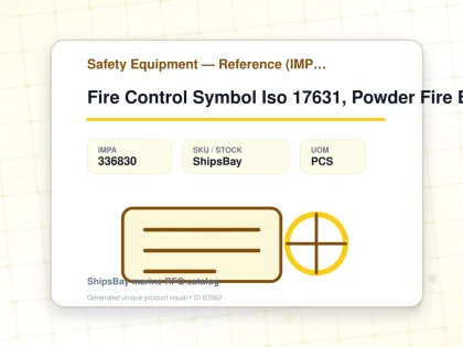 Fire Control Symbol Iso 17631, Powder Fire Exting'ng Battery - Safety Equipment — Reference (IMPA) - IMPA 336830 - UOM PCS