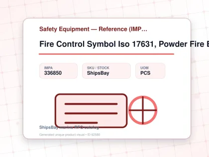 Fire Control Symbol Iso 17631, Powder Fire Extinguisher - Safety Equipment — Reference (IMPA) - IMPA 336850 - UOM PCS