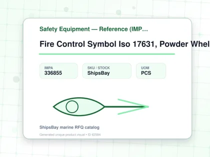 Fire Control Symbol Iso 17631, Powder Wheld Fire Extinguisher - Safety Equipment — Reference (IMPA) - IMPA 336855 - UOM PCS