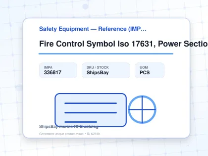 Fire Control Symbol Iso 17631, Power Section Valve 150x150mm - Safety Equipment — Reference (IMPA) - IMPA 336817 - UOM PCS