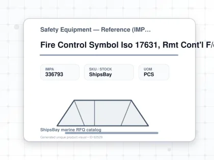Fire Control Symbol Iso 17631, Rmt Cont'l F/cl Device F/accom - Safety Equipment — Reference (IMPA) - IMPA 336793 - UOM PCS