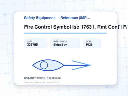 Fire Control Symbol Iso 17631, Rmt Cont'l F/cl Device F/ca Sp - Safety Equipment — Reference (IMPA) - IMPA 336795 - UOM PCS