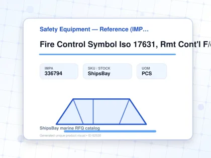 Fire Control Symbol Iso 17631, Rmt Cont'l F/cl Device F/ma Sp - Safety Equipment — Reference (IMPA) - IMPA 336794 - UOM PCS