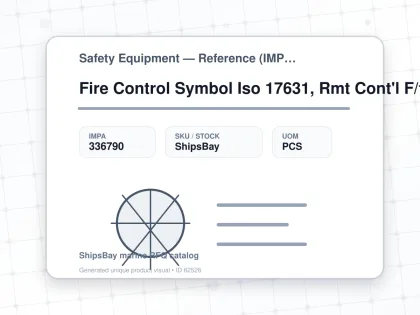 Fire Control Symbol Iso 17631, Rmt Cont'l F/fire Damp F/accom - Safety Equipment — Reference (IMPA) - IMPA 336790 - UOM PCS