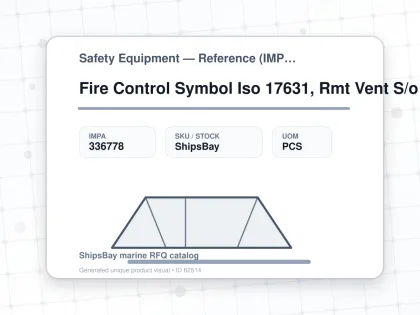 Fire Control Symbol Iso 17631, Rmt Vent S/o F/accom 150x150mm - Safety Equipment — Reference (IMPA) - IMPA 336778 - UOM PCS