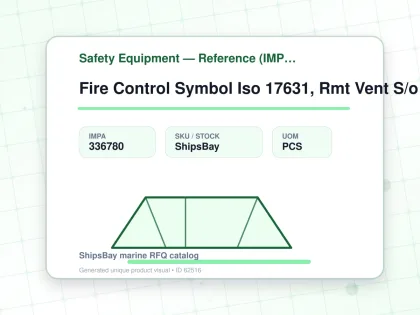 Fire Control Symbol Iso 17631, Rmt Vent S/o F/ca-sp 150x150mm - Safety Equipment — Reference (IMPA) - IMPA 336780 - UOM PCS