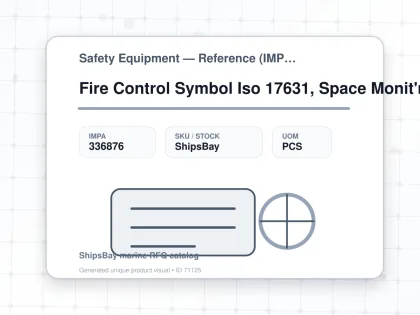 Fire Control Symbol Iso 17631, Space Monit'rd By Gas Detector - Safety Equipment — Reference (IMPA) - IMPA 336876 - UOM PCS