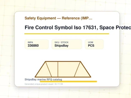Fire Control Symbol Iso 17631, Space Protectd By Halon Exting - Safety Equipment — Reference (IMPA) - IMPA 336860 - UOM PCS