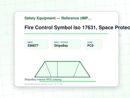Fire Control Symbol Iso 17631, Space Protected By N2 Exting - Safety Equipment — Reference (IMPA) - IMPA 336877 - UOM PCS