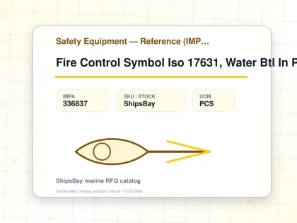 Fire Control Symbol Iso 17631, Water Btl In Protect Area - Safety Equipment — Reference (IMPA) - IMPA 336837 - UOM PCS