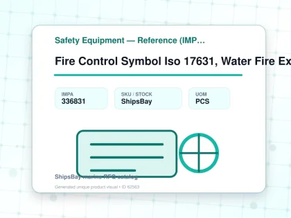 Fire Control Symbol Iso 17631, Water Fire Exting'ng Battery - Safety Equipment — Reference (IMPA) - IMPA 336831 - UOM PCS