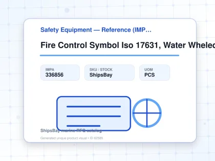 Fire Control Symbol Iso 17631, Water Wheled Fire Extinguisher - Safety Equipment — Reference (IMPA) - IMPA 336856 - UOM PCS
