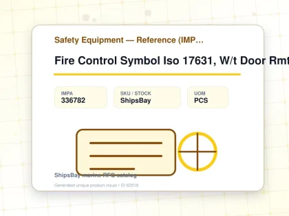 Fire Control Symbol Iso 17631, W/t Door Rmt Control 150x150mm - Safety Equipment — Reference (IMPA) - IMPA 336782 - UOM PCS