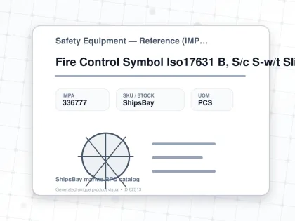 Fire Control Symbol Iso17631 B, S/c S-w/t Slide F-door 150x150 - Safety Equipment — Reference (IMPA) - IMPA 336777 - UOM PCS