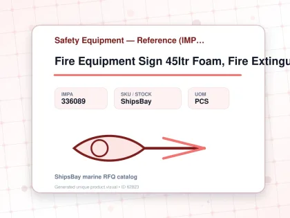 Fire Equipment Sign 45ltr Foam, Fire Extinguisher 150x150mm - Safety Equipment — Reference (IMPA) - IMPA 336089 - UOM PCS