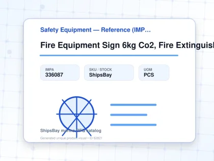 Fire Equipment Sign 6kg Co2, Fire Extinguisher 150x150mm - Safety Equipment — Reference (IMPA) - IMPA 336087 - UOM PCS