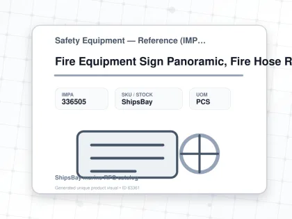 Fire Equipment Sign Panoramic, Fire Hose Reel 150x150mmx2 - Safety Equipment — Reference (IMPA) - IMPA 336505 - UOM PCS