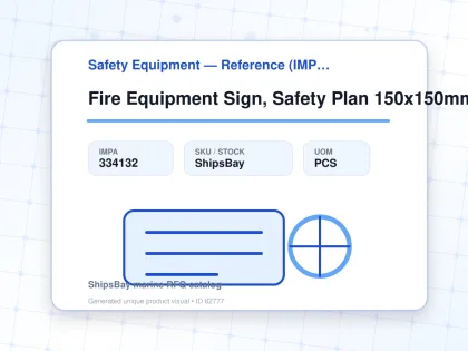 Fire Equipment Sign, Safety Plan 150x150mm - Safety Equipment — Reference (IMPA) - IMPA 334132 - UOM PCS